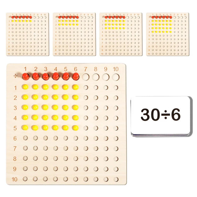 Montessori 99 multiplication Board  Maths Teaching Aids Multiplication and Division Board Early Education Children's Puzzle Toys