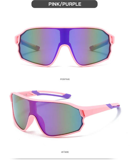 Outdoor cycling sunglasses bicycle windproof sunglasses dazzle color lens sunshade sports sunglasses