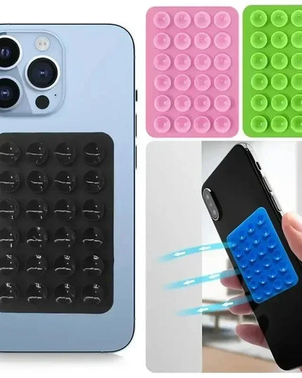 Phone Silicone Suction Cup Holder Multifunctional Suction Cup Wall Stand Square Anti-Slip Single-Sided Case Mount Back Sticker