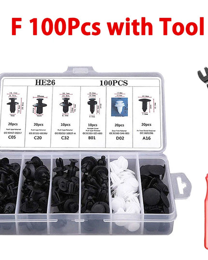 Auto Fastener Clip Mixed Car Body Push Retainer Pin Rivet Bumper Door Trim Panel Fastener Kit Car Clips Box or Bag packaging