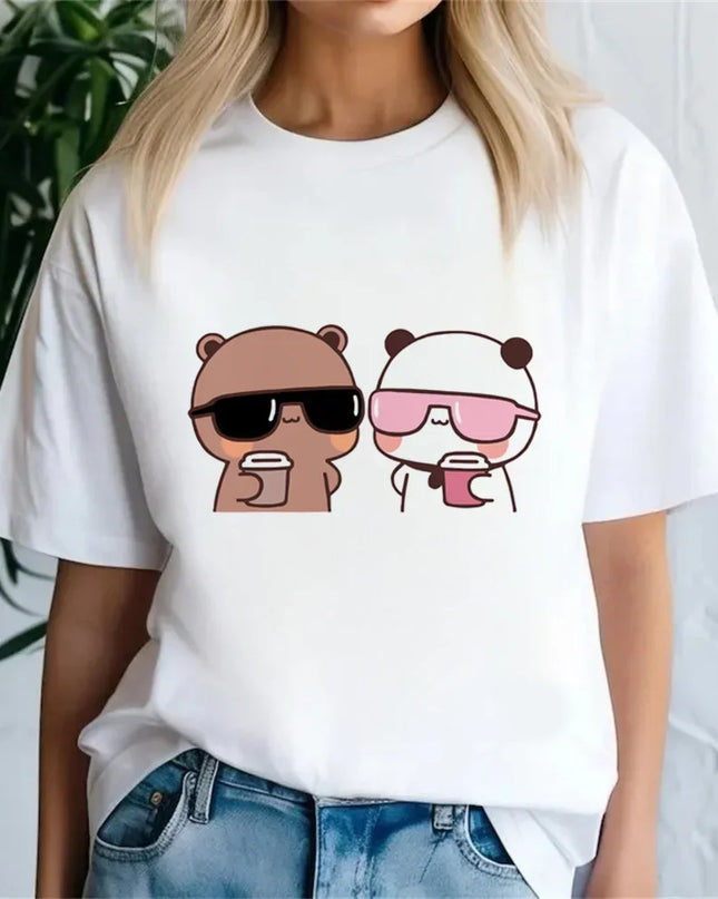 Bubu Dudu tshirt female Breathable Pastel Trendy Vintage Colorful tshirt korean clothes hip hop streetwear women 2000s Punk