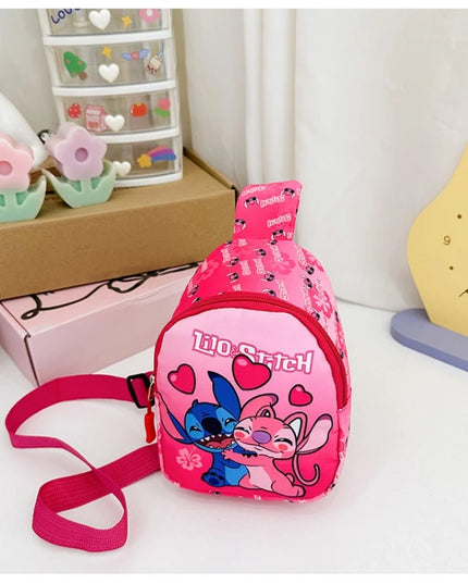 New Stitch Cartoon Children's Bags Fashion Casual Messenger Bag New Tide Take Coin Purse Boy Chest Bag Holiday Gift  Wholesale