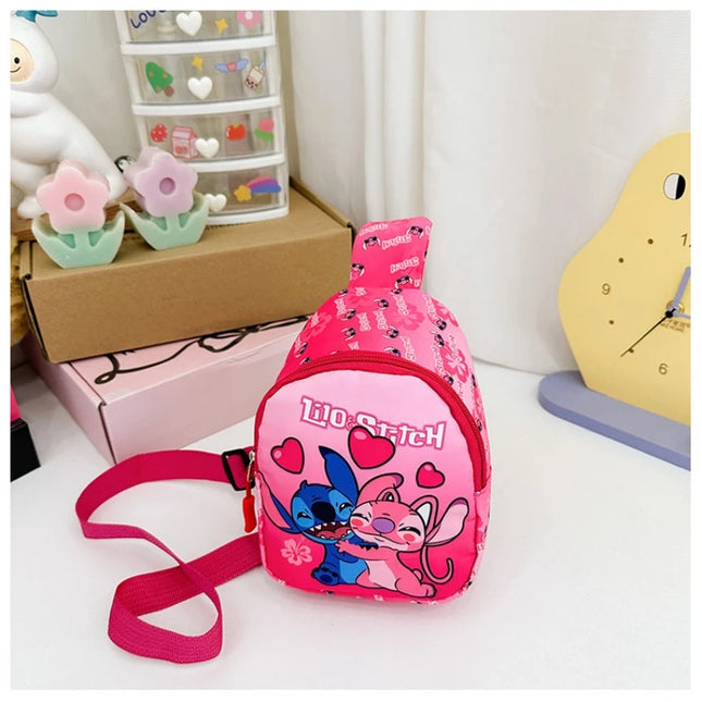 New Stitch Cartoon Children's Bags Fashion Casual Messenger Bag New Tide Take Coin Purse Boy Chest Bag Holiday Gift  Wholesale