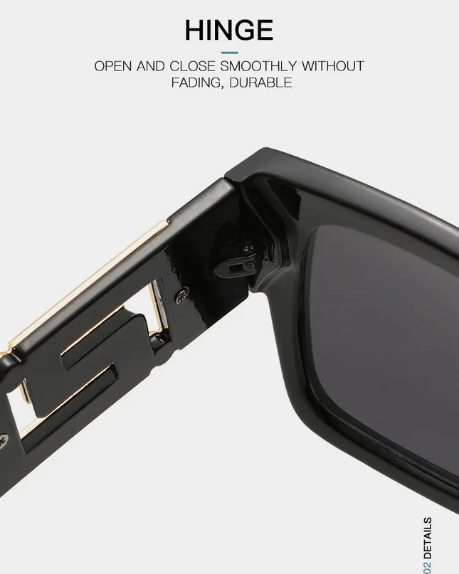 Sunglasses Men Women Vintage Oversize Trendy Square Gradient Shades Sun Glasses 2023 Luxury Brand Design Fashion UV400 Eyewear