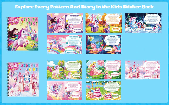Montessori Sticker Book By Number For Kids Ages 3-8, Educational Busy Puzzle Book With Story, Creative Toys For Toddlers Gift