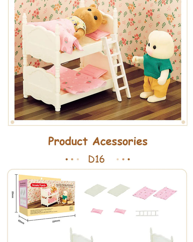 Toys Doll 1:12 Forest Family Montessori Kitchen Compatible Miniature Dollhouse Kitchen Accessories Furniture Pretend Play Gifts