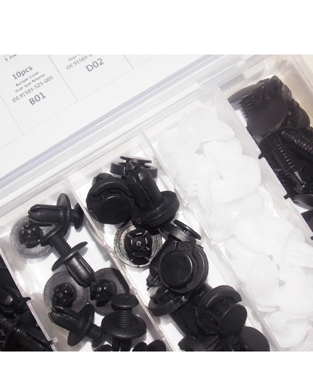 100pcs Auto Fastener Clip Kit Fender Rivet Clips Car Body Push Retainer Pin Rivet Bumper Door Trim Panel Retainer Car Clips
