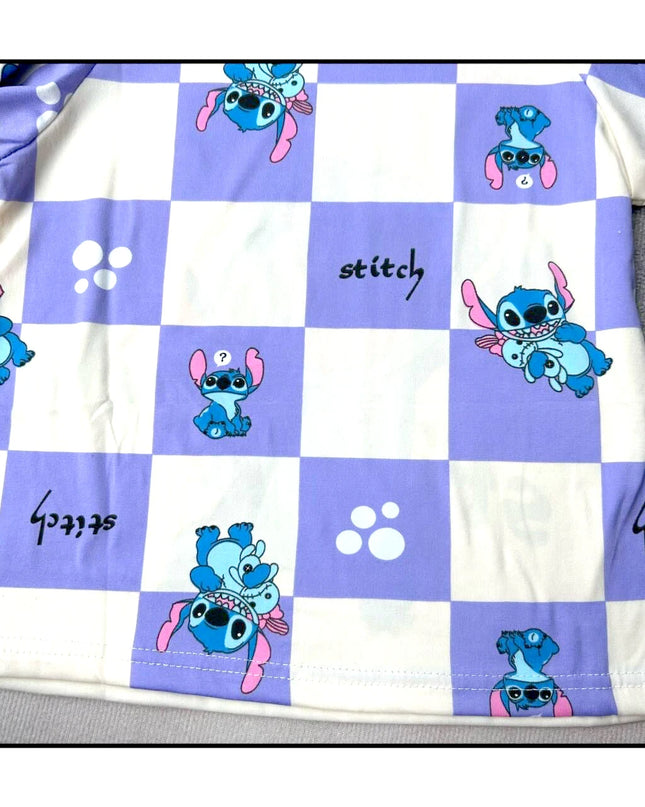 New Spring Children's Clothing Sets Stitch Angel Boy Sleepwear Long sleeved pants Clothes Kids Pajamas Set Baby Girls Pyjamas