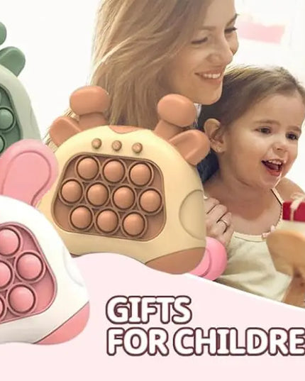 Pop it Quick Push Game Machine Fidget Kids Games Toys Sensory Toys Handheld Game Bubble Stress Pop Light Up Game for Kids Adults