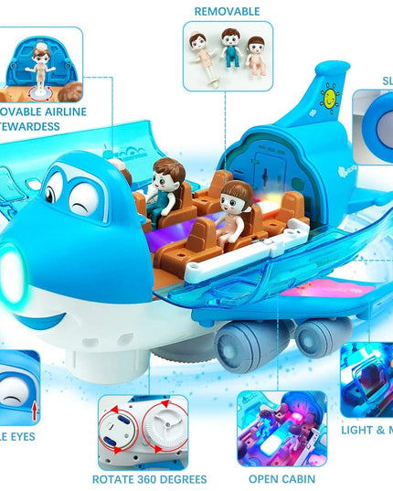 Children's toys: Electric airplane toys/car airplane models/Lights and music - boys' and girls' transportation toys, Christmas