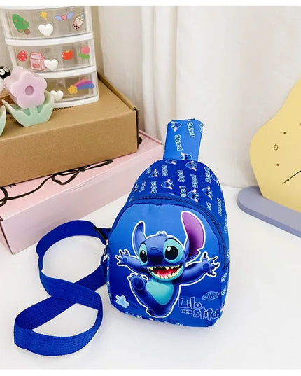 New Stitch Cartoon Children's Bags Fashion Casual Messenger Bag New Tide Take Coin Purse Boy Chest Bag Holiday Gift  Wholesale