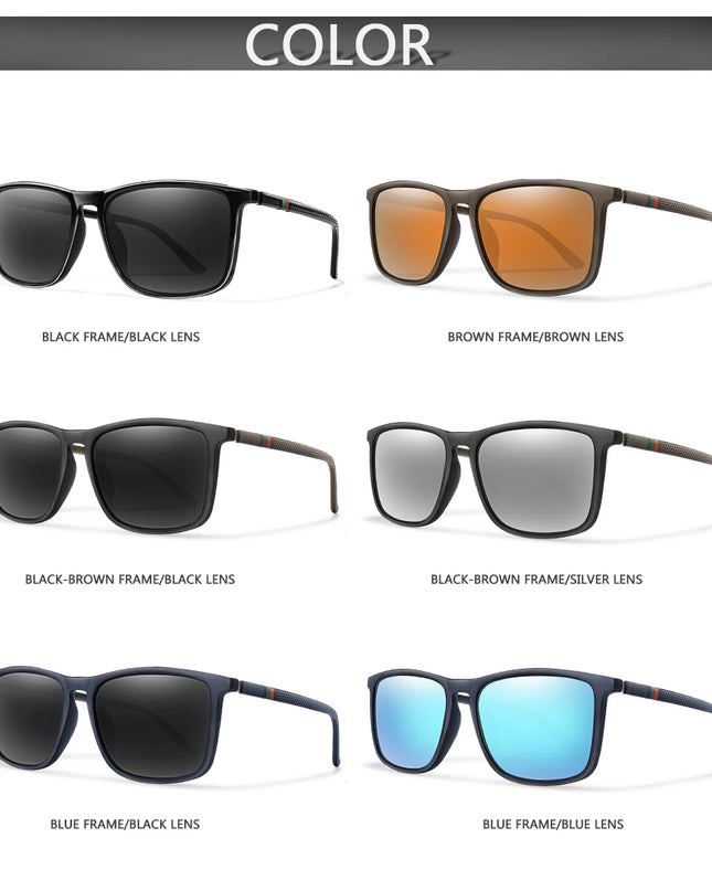 Luxury Square Vintage Polarized Cycling Sunglasses Men Women Fashion Travel Driving Fishing Sun Glasses Male Eyewear UV400