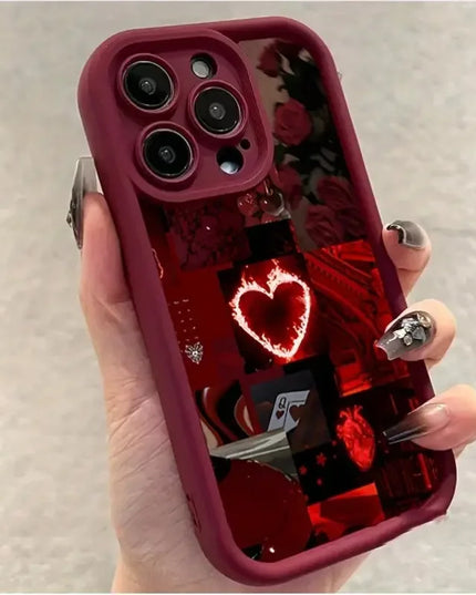 Case For iPhone 17 Cases iPhone 16 Pro Max Case Stylish Red Scenery Case For iPhone 16 12 14 11 13 Pro Max XS XR 7 8 Plus Cover