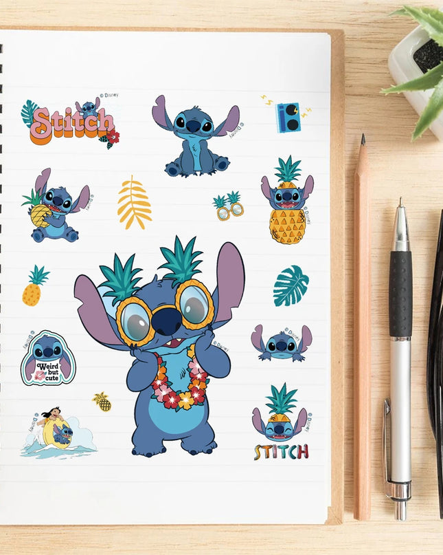 32Sheets Children DIY Puzzle Sticker Cartoon Stitch Character Assemble Stickers Kids Toys Boys Girls Gifts