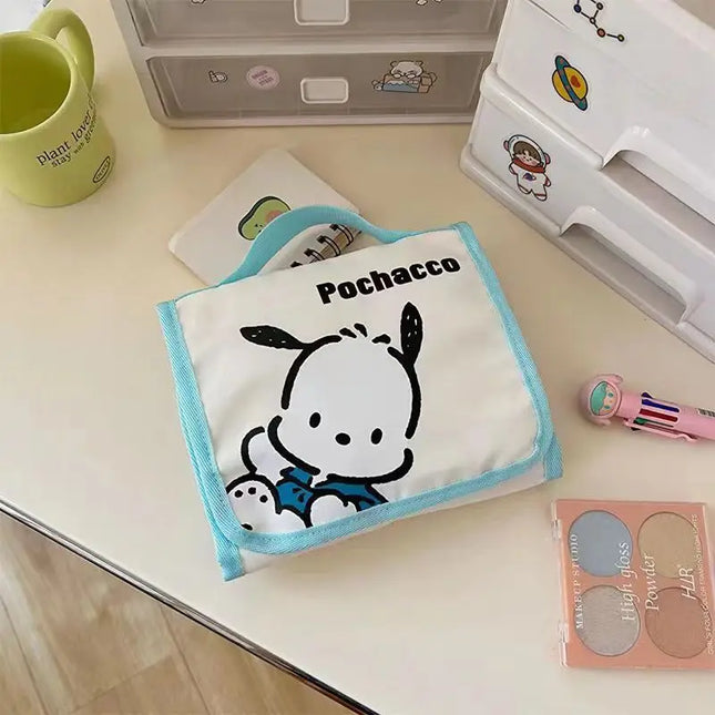 Cute Portable Travel Wash Up Storage Bag Girls Gifts Hello Kitty Kuromi Stitch KT Cat Cartoon Cosmetic Bag For Girl Kawaii Gifts