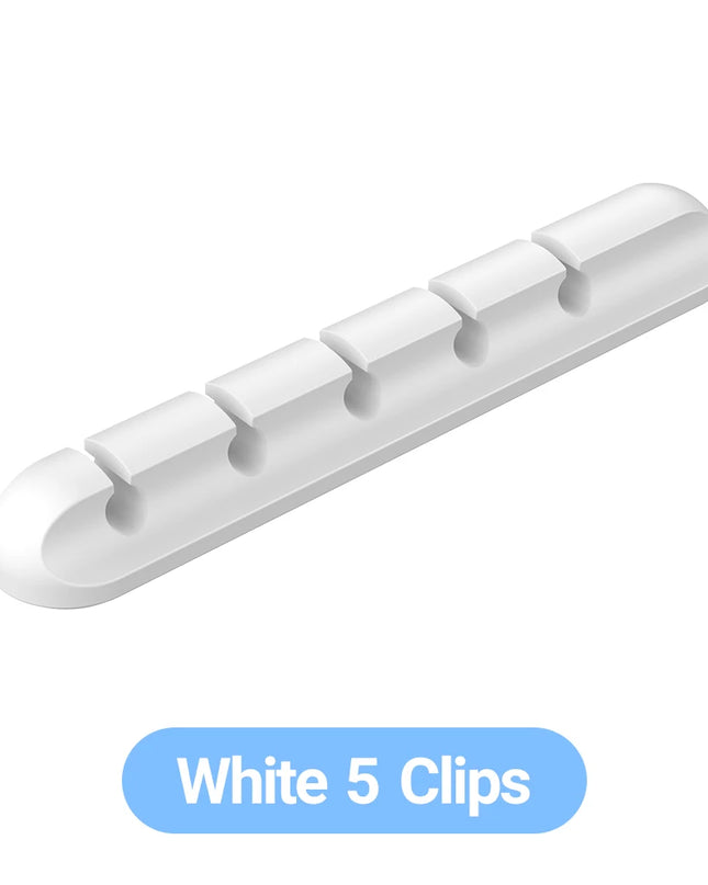 Adhesive Cable Holder Clips Cord Management Wire Organizer for Desktop USB Charging Cable Nightstand Power Cord Mouse Cable 1pc