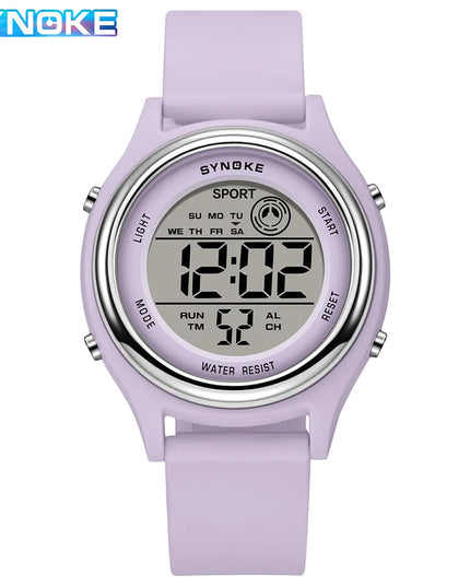 SYNOKE Colorful Children Seven Lights Watches Sport Students Digital Watch For Kids Waterproof Electronic Watch Shock Resist