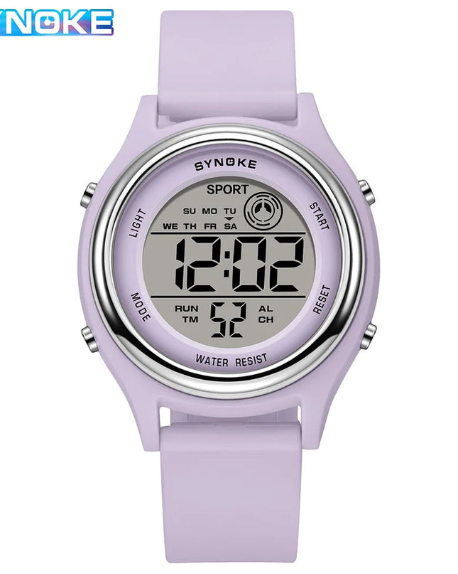 SYNOKE Colorful Children Seven Lights Watches Sport Students Digital Watch For Kids Waterproof Electronic Watch Shock Resist