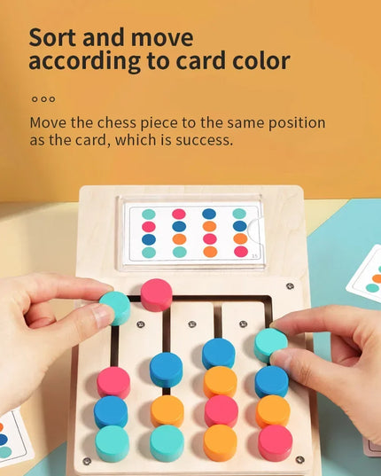 Montessori Wooden Color Shape Matching Cognition Learning Game Board Toys Early Education Children Brain Logic Thinking Develop