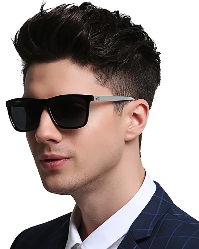 Classic Fishing Sunglasses Men Polarized Metal Square Frame UV400 Photochromic Goggles Women Driving Discoloration Eyewear