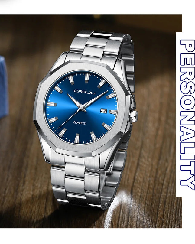 Watches for Men Classic with Date Business Dress Luxury Waterproof Luminous Mens Wrist Watch Analog Stainless Steel Men Watch