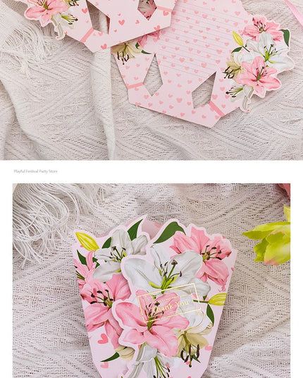 Creative Carnation Thanks Flowers Postcard Exquisite Beautiful Greeting Card Floral Birthday Cards Teacher Day Birthday Gifts