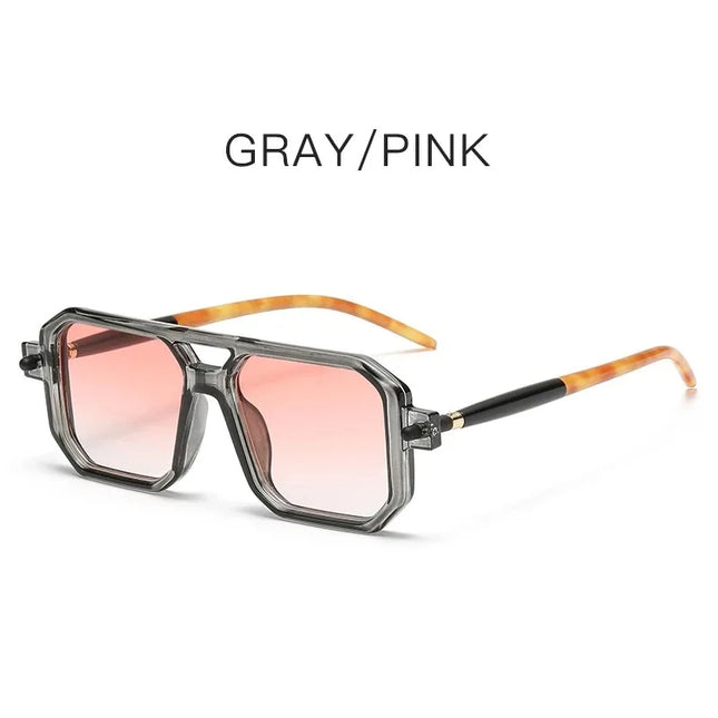 Square Sunglasses For Men Women Blue Light Blocking Shades UV400 Sun Glasses Luxury Thick Frame Eyeglasses Driving Eyewear