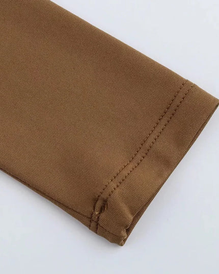 HXAO 2025 Brown Top Bodysuit Women Spring Body Sexy Women Long Sleeve Body Woman Black Spandex Bodysuit Resort Thongs Rave Oufit