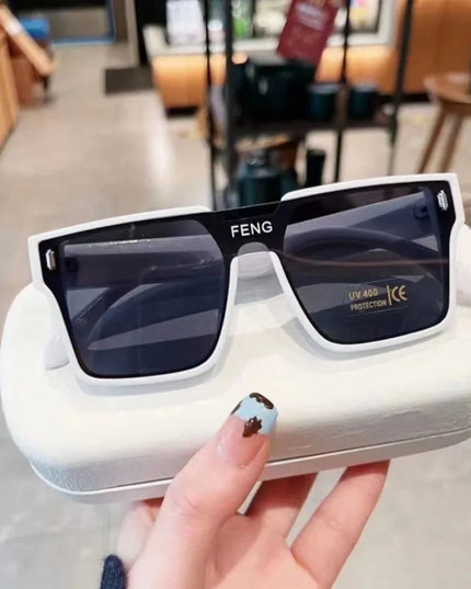 Sunglasses Men Fashion Oversized Square Frame Punk Glasses Brand Designer Women Large Eyewear Shades UV400 Protection Eyeglasses