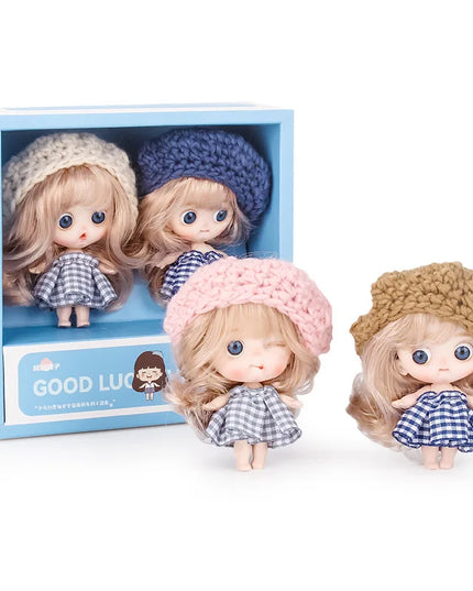 Small Dolls Mini Toys For Girls Gift Present House Accessories DIY Doll Furniture Set Bathroom Kitchen Living Room Bakery