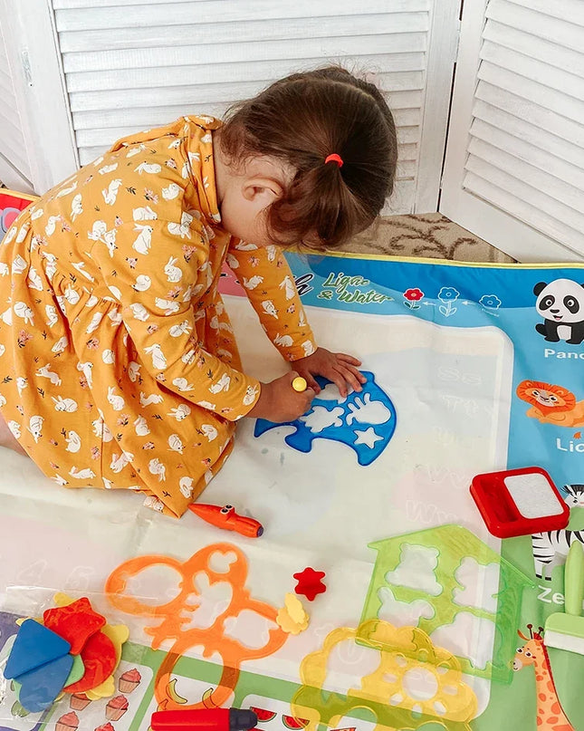 Magic Water Drawing Mat Coloring Doodle Mat with Magic Pens Educational Toys  Painting Board Montessori Toys for Kids Gifts