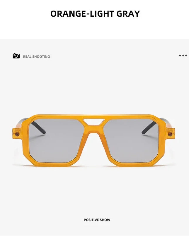 Square Sunglasses For Men Women Blue Light Blocking Shades UV400 Sun Glasses Luxury Thick Frame Eyeglasses Driving Eyewear