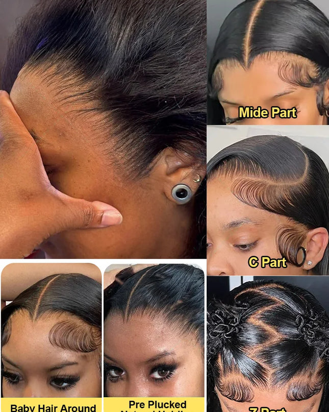 30 40 Inch 13x6 Hd Lace Frontal Human Hair Wigs 250 High Density Straight Front Wig 13x4 Pre Plucked Black Brazilian For Wowan