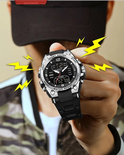 Fashionable and trendy men's sports and leisure watches, multifunctional electronic watches for teenagers and students