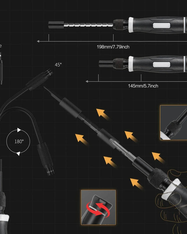 Precision Screwdriver Set, Laptop Tool Kit, 152/25 in 1 Professional Computer Screwdriver Repair Kit T5 T6 Torx Screwdriver