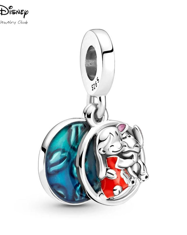 MINISO Cartoon NEW DIY  Lilo & Stitch Angel Charm Bead Hot Sale Fashion Women Jewelry Fit  Europeans  2025