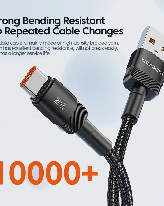 Toocki USB Type C Cable Fast Charging USB C Charger Cord For iPhone 15 14 13 12 11 Huawei P40 P30 Realme Oppo Oneplus Samsung