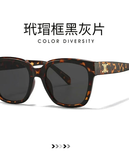 Man Summer 2025 new sunglasses high-end square slimming Facebook same style sunglasses anti UV simple women's version