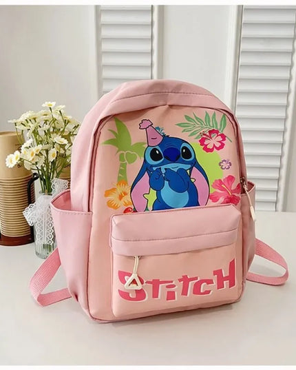 2025New Disney Lilo and Stitch Backpack Kawaii Cartoon Anime Printed Accessories Storage Bag Children's Casual Shoulder Bag Gift