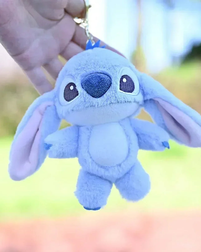 Cartoon Stitch Plush Keychain Soft Toy Cute Stuffed Animal Pendant Gift for Girls  Angel Doll Bag Charm Kids Birthday Present