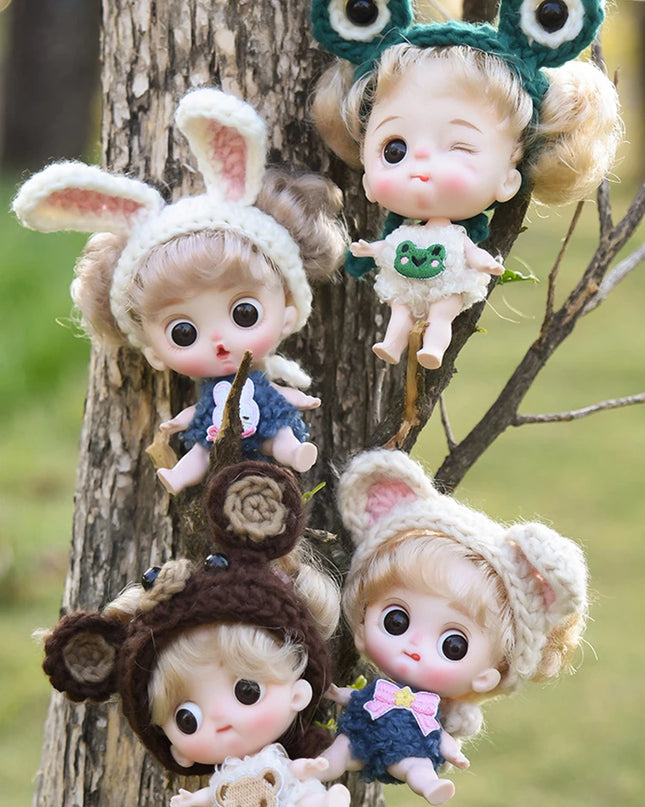 Small Dolls Mini Toys For Girls Gift Present House Accessories DIY Doll Furniture Set Bathroom Kitchen Living Room Bakery