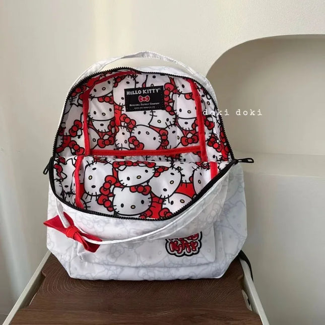 Hello kitty cartoon backpack Sanrio new animation cute student school bag outdoor travel storage large capacity backpack gift