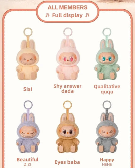 Genuine THE MONSTERS LABUBU Sitting Party Series Vinyl Plush Blind Box Figurine Surprise Hanging Birthday Gift From POP Mart