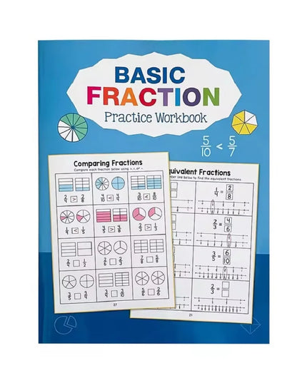 Montessori Fractions Workbook Arithmetic Learning Teaching Aids Grade 3-4 Primary School Math Cognitive Training Test Book