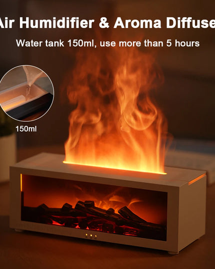 Air Humidifier Essential Oils Humidifiers Home Aroma Humidifier Flame Automatic Fragrance Diffuser With LED Light Remote Control