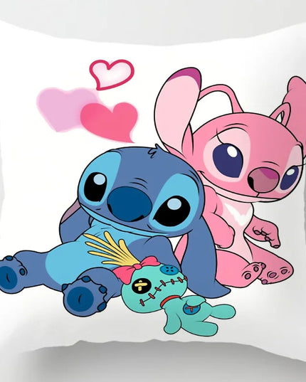 Anime Figure Disney Stitch Double Sided Print Pillowcase Kawaii Stitch Pillow Pillowcase Children Room Interior Decoration Gifts