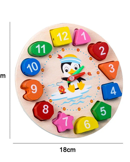 Baby Educational Toy Montessori Wooden 3D Toys Childhood Learning  Kids Baby Colorful Wooden Blocks For Children Christmas Gift
