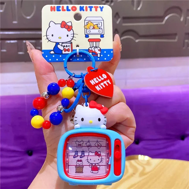 New Hello Kitty Creative Keychain Backpack Pendant Car Interior Couple Accessories Cartoon Decoration Children's Birthday Gift