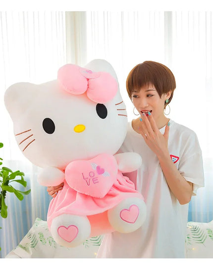 Hello Kitty Plush Stuffed Toys 25-55cm Cute Anime Cartoon Soft Pillow Doll For Children Birthday Xmas Gifts