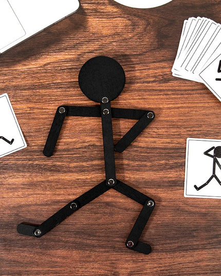 Montessori Material DIY Puzzle Toys Sporty Pose with 24 Double-Side Cards for Children Intelligence Early Educational Toy Gifts